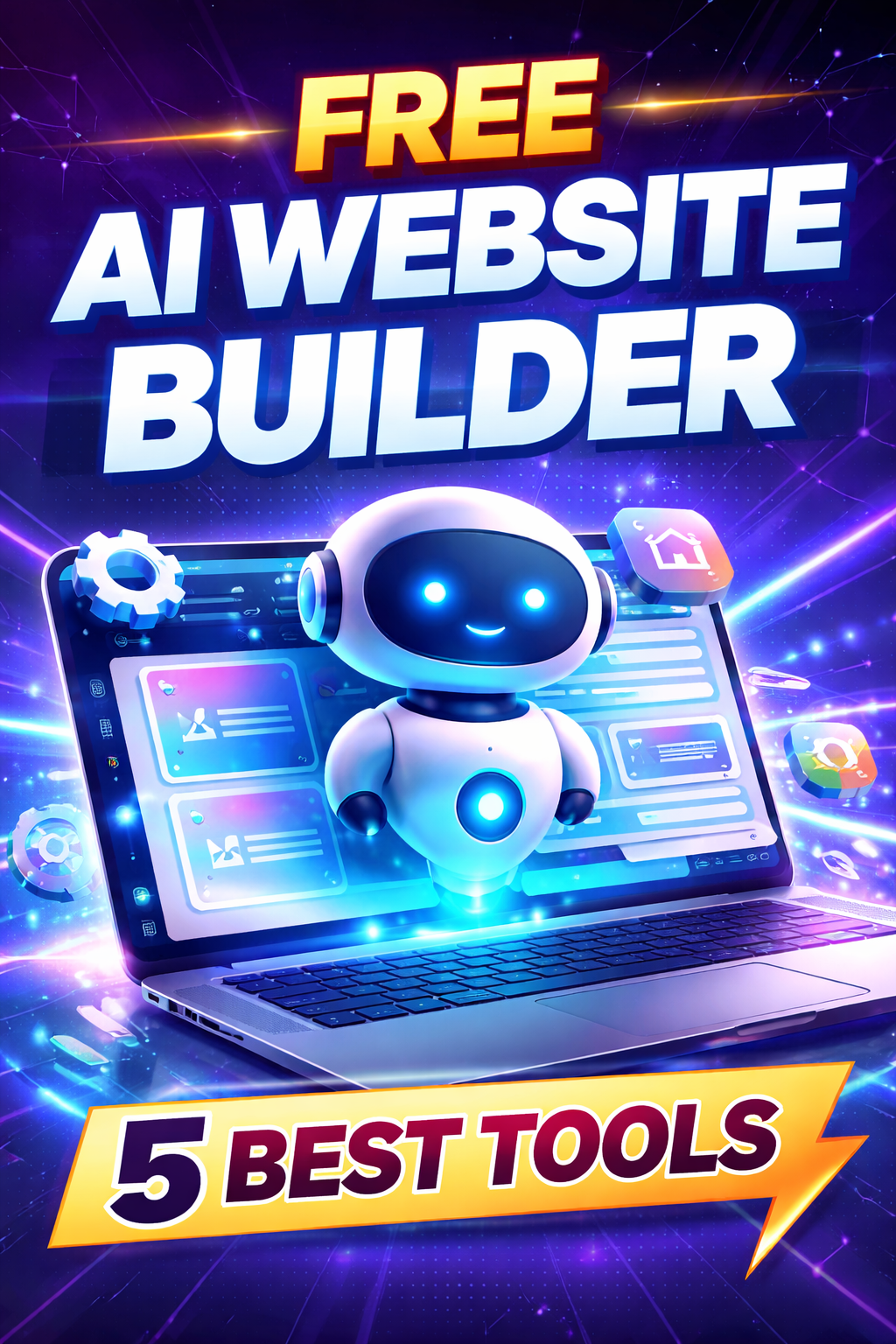 Free AI Website Builder tool creating a website automatically using artificial intelligence